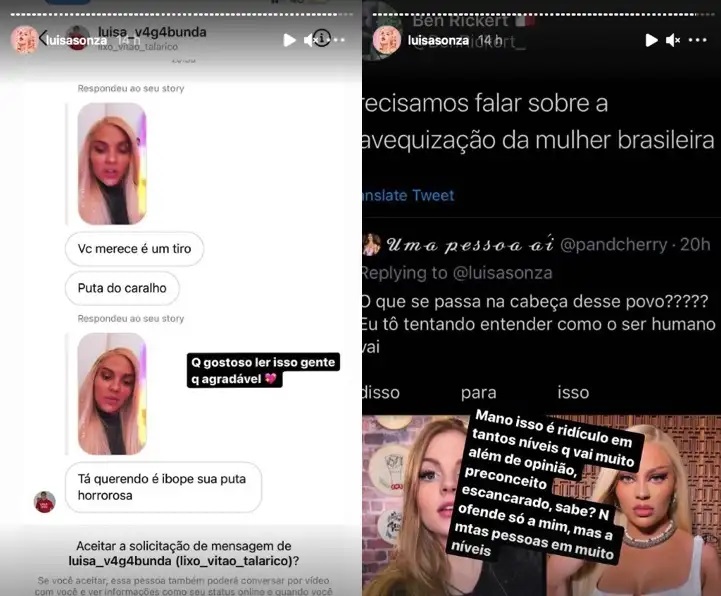 Luísa Sonza desabafa sobre ataques a sua aparência e xingamentos na web